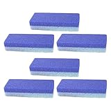 LOORGVEL 6 Stück Doppelseitiges Fußpeeling Schwamm aus Hygienischem Pu Material Ergonomischer Fußbimsstein zur Hornhaut und Abgestorbener Hautentfernung für Rissige Fersen und
