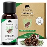 Emma Grün® Zirbenöl Ätherisches Öl [100% NATURREIN] - Wildwuchs Zirbelkiefer Öl Waldiger Tannenduft - LEBENSMITTELQUALITÄT - Zirbe Öl - Naturreines Ätherisches Öl - Zirbenholz Öl AUS ÖSTERREICH