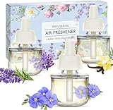 SCENTORINI Duftölflakon Set, Raumduft & Lufterfrischer, Raum duft Duftöl, 3 x 29ML Duft - Vanille, Lavendel, Leinen, Duftflakons Nachfüller Geeignet für Air Wick Duftstecker, Räume, Bäder, Schauraum