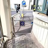 Gefedertes Metall-Sicherheits-Schwingtor | Einfahrtstür, 1-Wege-Supermarkt-Eingang, Gartentor 50 x 103 cm für sicheren Zugang zum Gehweg