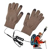 Heizhandschuhe - USB Plug-In Handwärmer Gestrickt,Beheizte Warme Handschuhe Für Sport Und Outdoor - DREI Temperaturstufen Für Winter Outdoor Aktivitäten Wie Sport Und Radfahren