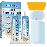 Pool Reparaturset, Pool Flicken, Transparent und Langlebig Flickzeug Luftmatratze, Wasserdicht und Hochfest Schlauchboot Reparaturset Kann Verschiedene Aufblasbare Gegenstände Reparieren (15ml*2)