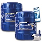 2x MANNOL 20L Energy 5W-30 Motorenöl API/SL 5W30 ÖL Motoröl 40 Liter + Auslaufhahn