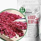 Gefriergetrocknete Himbeeren Stücke | Trockenfrüchte Gefriergetrocknet | Getrocknete Himbeeren Glutenfrei Gefriergetrocknete Früchte | Freeze Dried Fruit | Freeze Dried Raspberry | ZingyZoo (100g)