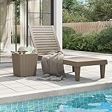 GCHDHAPB Outdoor-Sitz, Sonnenliege, Sonnenliege, Hellbraun, 155 x 58 x 83 cm, Polypropylen