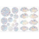 21 Stück Suncatcher Sticker, Regenbogen Folie Fenster Sonnenfänger Fensteraufkleber Vogel Anti Kollisions Fenster Durchscheinende Statische Aufkleber