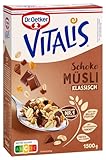 Dr. Oetker Vitalis Schoko Müsli klassisch: Großpackung Frühstücksmüsli mit Vollmilch- und Zartbitter-Schokolade, 4 x 1,5kg