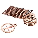 BRRNOO Weihnachtskalender-Anhänger, Rund, Holz, Adventskalender, Geschenkanhänger, Weihnachtsfeier, Heimdekoration (Sortierte Farbe)