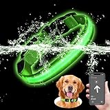 Airtag Hundehalsband mit beleuchtetem Hundehalsband, wiederaufladbar, IPX7, wasserdicht, LED-Hundehalsband mit Airtag-Halterung, verstellbares Airtag-Halsband, leuchtet im Dunkeln, Hundehalsband für