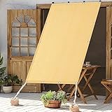 Sonnensegel für draußen, Terrasse, Vordach, Schatten, Unterschlupf, 1 x 1 m, rechteckig, atmungsaktiv und langlebig, für Garten, Pool, Terrasse, Balkon, Beige