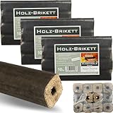 holz4home® Pini Kay Eichenbriketts 30 kg I 100% ohne Zusätze I Hochwertiges Brennholz als Kaminholz Ofenbriketts I Gebinde à 30 kg