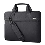 Voova Laptoptasche Notebook Schultertasche 17 17,3 Zoll Laptop Tasche Umhängetasche Tragetasche 360° Schutz Wasserdicht Stoßfest Notebooktasche 17.3 Schwarz