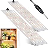idudu 2Stück Pflanzenlampe LED Vollspektrum, Pflanzenlicht mit 270 LEDs, Pflanzenleuchte Wachsen licht für Zimmerpflanzen Grow Light mit Zeitschaltuhr, 10 Arten von Helligkeit, [Energieklasse B] (2)