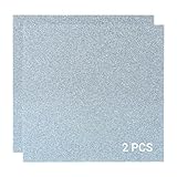 sculpfunDIY 2PCS Silber Glitter Opaque Acryl Blatt mit Schutzpapier, gegossenes Plexiglas 12' x 12', 3mm dickes Plexiglas Brett für Zeichen, Kunsthandwerk, Lasergravur und Ausschnitt, DIY Dekoration