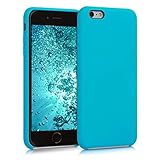 kwmobile Hülle kompatibel mit Apple iPhone 6 Plus / 6S Plus Hülle - Silikon Handy Case - Handyhülle weiche Oberfläche - kabelloses Laden - Cool Glacier