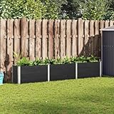 Pflanzkübel Für Den Außenbereich,Garten-Hochbeet 300x50x54 cm WPC Grau for Climbing Plants and Vegetables