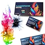 NaturFabrik Zündfabrik Flammen Pulver 390g in gebrauchsfertigen 30g Beuteln | Feuerpulver für buntes Feuer | Trockenpulver für Flammenfärbung | Feuer Farbe für Feuerstellen, Kamin, Ofen