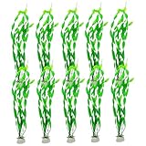 Aquariumpflanzen, 10 Stück/Packung, künstliche Aquarienpflanzen, 30, 5 cm große Aquarienpflanzen mit Steinsockel, realistische Aquariumpflanzen mit geringem Wartungsaufwand für Fischglas, Aquarium