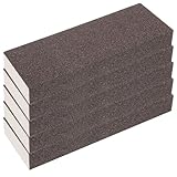 FONDOTIN 5 Stück Schleifklotz mit Feinem Nass und Trockenschleifpapier Hochdichter Schwamm Flexibel und Formstabil für Möbel Metall Glas und Wandfeinschliff