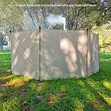 Outdoor-Camping-Windschutz, Khaki, leicht, wasserdicht, Oxford-Stoff, Windblocker für Grill, Picknick, Herd, Strand, Sichtschutz, Windschutzscheiben-Schutz