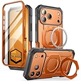 SUPCASE für iPhone 17 Pro Max Hülle mit Displayschutz aus gehärtetem Glas (UBGrip Pro), [Kompatibel mit MagSafe] Bumper Case Robust Schutzhülle Magnetisch Handyhülle mit Ringhalter 6.9‘’ (Coral)