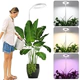 Pflanzenlampe LED Vollspektrum, Grow Lampe für Zimmerpflanzen, 72 LEDs Pflanzenwachstumslampe, Höhenverstellbar Bis 160 cm, 3 Farbmodi mit 360°Schwanenhals,Timer (3/9/12 Stunden),10 Helligkeitsstufen
