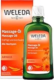 WELEDA Bio Arnika Sport Massageöl 200ml vegan - Naturkosmetik Hautpflege Körperöl schützt vor Muskelkater & Verspannung. Ideal als Sport Vorbereitung / Regeneration mit Duft nach Rosmarin & Lavendel