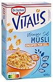 Dr. Oetker Vitalis Weniger Süß Knusper Pur: Knuspermüsli mit 30% weniger Zucker, 5er Packung, (5 x 600g)