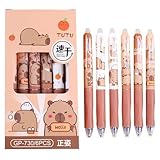 Nuyhgtr Capybara Schulstifte, Kinder-Partygeschenke, Schreibwaren-Stifte, Klassenbelohnungsstifte, Gel-Roller, niedliche Capybara-Stifte, Tierthemen-Stifte für Schule, Klassenbelohnungen