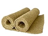 pemmiproducts Nagerteppich aus 100% Hanf, 120 x 50 cm, ca. 5 mm dick, 2er Pack, (EUR 7,35 je Stück), Nagermatte, Hanfmatte geeignet als Käfig Bodenbedeckung, Nager-Teppich