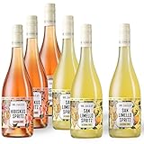 Dr. Jaglas alkoholfreier Wein im Set - Hibiskus Spritz 3er Set + San Limello Spritz 3er Set - Aperitif akoholfrei spritzig prickelnd Hibiscus und Zitrone Geschmack - 6x 750 ml