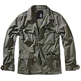 Brandit US BDU TWILL JACKE ARMY JACKET KAMPFJACKE ARMEE FELDJACKE FREIZEITJACKE, Größe:L, Farbe:Oliv