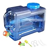 Umikk 5L~22L Camping Wasserkanister, Wasserbehälter mit Hahn, Tragbarer Trinkwasserkanister, Wassertank Camping mit Griffen, Wasserkanister BPA-frei, für Outdoor Reise Hause Trinkder Speicher-Eimer