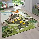 Paco Home Kinderzimmer Kinderteppich für Jungen mit Tier u. Dschungel Motiven Kurzflor, Grösse:80x150 cm, Farbe:Grün 4