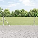 Zaunpfosten aus verzinktem Stahl, 2-teilig, 25 x 0,5 m, perfekt für Gartenzaun, Tor und Brettzaun, robuste Outdoor-Unterstützung für lange Nutzung