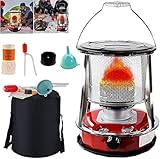 Petroleumofen Heizung für Innen, 9000 BTU/h Mobile Heizung, Einstellbare Feuerkraft, 4,6 Liter, Fallschutz, Kein Strom erforderlich