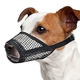 Mayerzon Hund Maulkorb, Soft Mesh Maulkörbe für kleine mittlere große Hunde Chihuahua Pudel Husky Labrador Retriever, atmungsaktiv Hund Maulkorb für Beißen Kauen Grooming, erlauben Hecheln Trinken, M