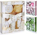 BRUBAKER Cosmetics Bade- und Dusch Set Vanille Rosen Minze Duft - 5-teiliges Geschenkset