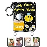 Babyfotoalben | Babys Erstes Fotoalbum,Bebildertes Buch Mit Sicherheitsspiegel Und Weichem Stoffeinband Erinnerungsalbum Für Eltern