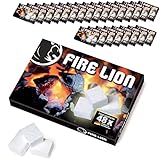 FIRE LION - 24 Anzündplatten, geschnitten in 32 oder 48 Würfel (max. 1152x Stück) Anzündwürfel Kaminanzünder Kohle-Anzünder BBQ-Grillanzünder Ofenanzünder