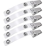 5 x WEBBOMB® Ausweishalter Befestigungsclips starker Krokodil-Clip Ausweisclip drehbar flexibler Befestigungsclip für Ausweishüllen Kartenhalter Kartenhüllen und Namensschild-Halter