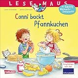 LESEMAUS 123: Conni backt Pfannkuchen (123): Empfohlen von der Stiftung Lesen