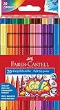 Faber-Castell 155320 - Fasermaler Grip Colour Marker, 20er Etui