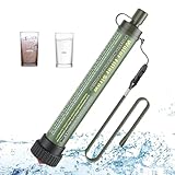 Lixada Outdoor Wasserfilter System Stroh Wasserfilter Filter Untergewinde Ultrafiltration Film Design für Notfall Camping Reisen Wandern Angeln