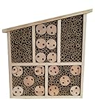 Dehner Natura Premium Insektenhotel Osmia, Insektenhaus / Nistkasten für Bienen/Schmetterlinge/Käfer, ca. 32 x 9 x 30 cm, Kiefern-, Tannenholz/Bambus/Sperrholz, natur