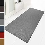 Floordirekt Schmutzfangmatte 80 x 150 cm Grau, ideal auch als Schmutzfangteppich nach Maß, Teppich Flur Läufer, Küchenteppich - waschbar rutschfest, Sauberlaufmatte, Meterware (Hong Kong)