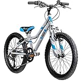 Galano GA20 20 Zoll Kinderfahrrad MTB Jugendfahrrad Mountainbike Jugend Kinder Fahrrad ab 6 (grau/blau, 26 cm)