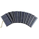 SUNYIMA 10 Stück 5V 60mA Mini Polykristalline Solarzellen Zellen 68mmx37mm für DIY Solarpanel Projekte Spielzeug