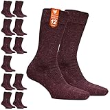 German Wear Herren Business Socken Wintersocken Atmungsative Baumwolle socken (DE/NL/SE/PL, Numerisch, 47, 50, Regular, Regular, 12, Braun)