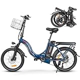 SAMEBIKE E Bike Elektrofahrrad E-Bike Klapprad 20' E-Fahrrad klapprad,432WH Lithium-Akku,für Lange Reichweite bis 60-110km, Falt-Elektrofahrräder für Herren Damen mit 7 Gängen (CY20)